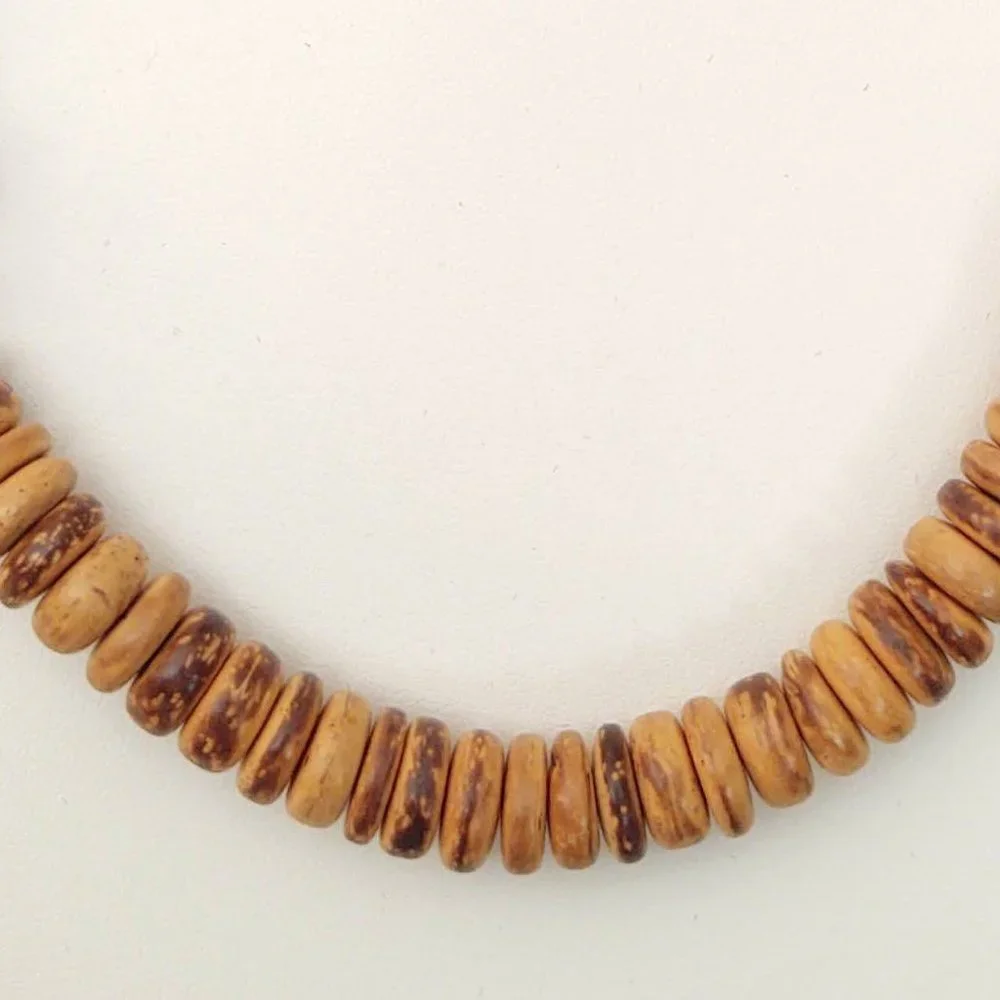 Vintage wood and bead necklace